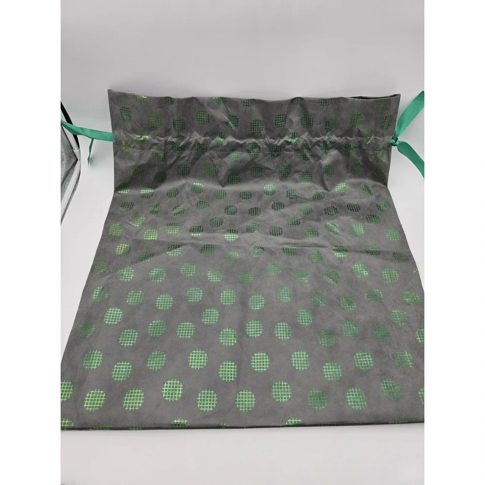 Large Amazon Gift Bag‎ Draw String Style, Gray And Green